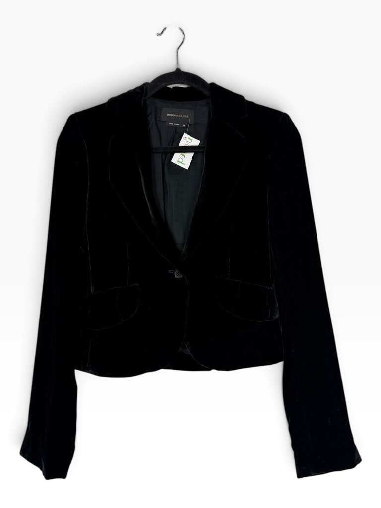 BCBG MAXAZRIA VELVET BUTTON BLAZER