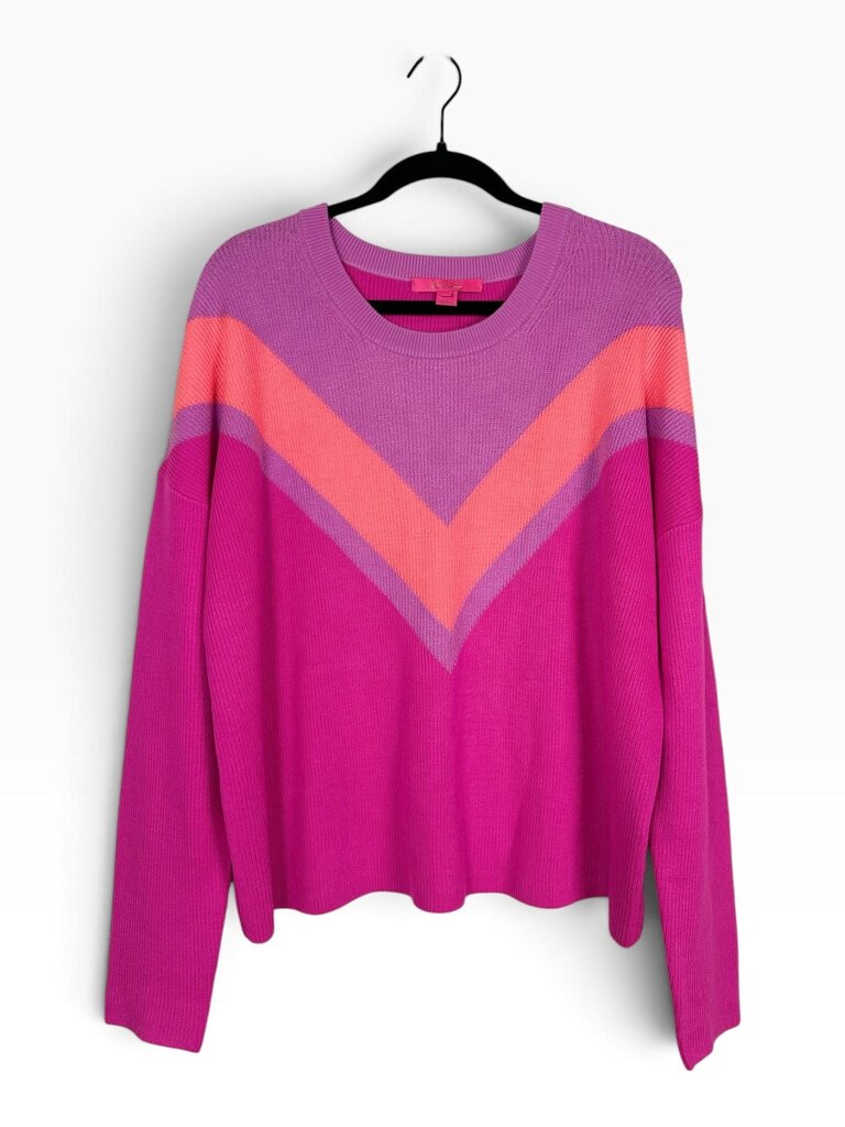 LILLY PULITZER CHEVRON STRIPE KNIT SWEATER