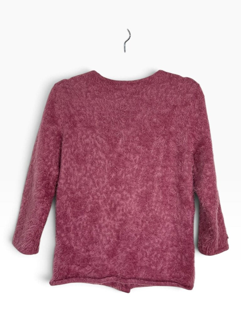 NEW YORK & CO FUZZY BUTTON CARDIGAN