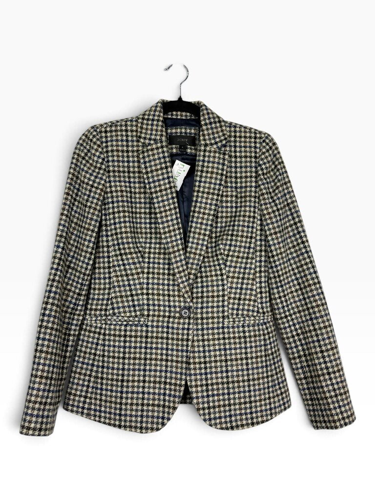 J.CREW HOUNDSTOOTH WOOL BLAZER