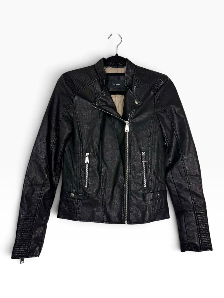 VERA MODA FAUX LEATHER MOTO JACKET
