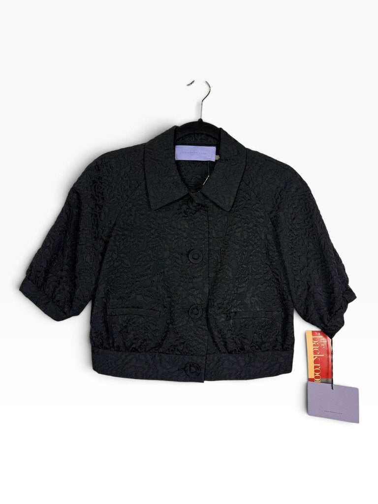 VERA WANG FLORAL BUTTON JACKET