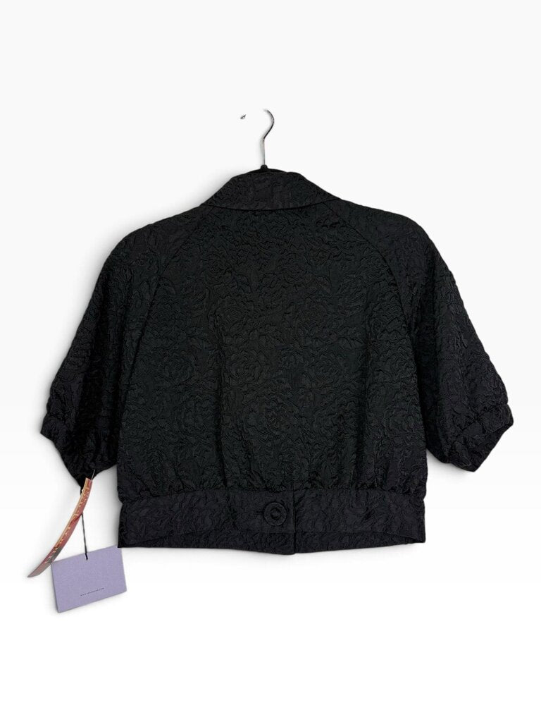 VERA WANG FLORAL BUTTON JACKET