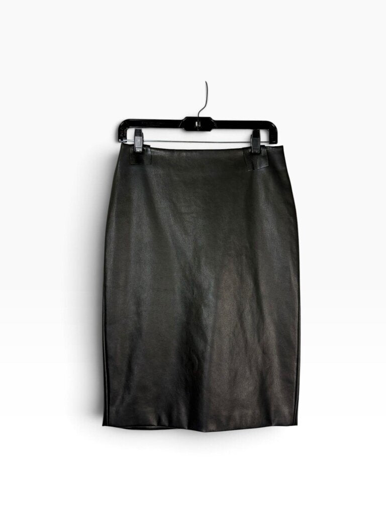 THEORY VEGAN LEATHER PENCIL SKIRT