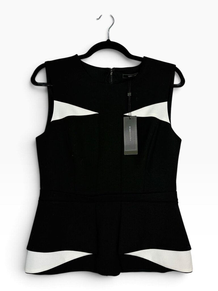 BCBG MAXAZRIA COLORBLOCK BLOUSE