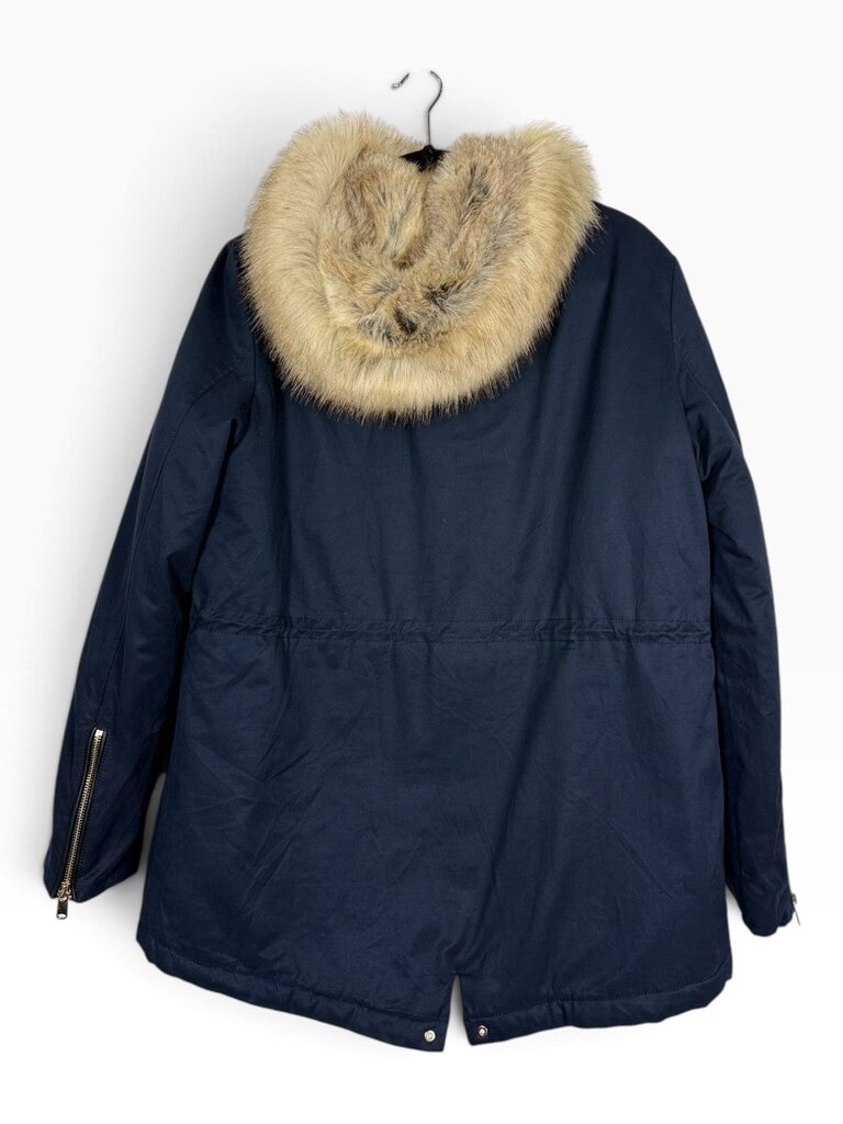 TRAFALUC FAUX FUR HOOD COAT