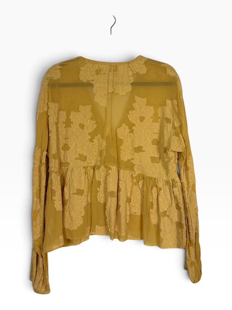 WILFRED FLORAL FAUX WRAP BLOUSE