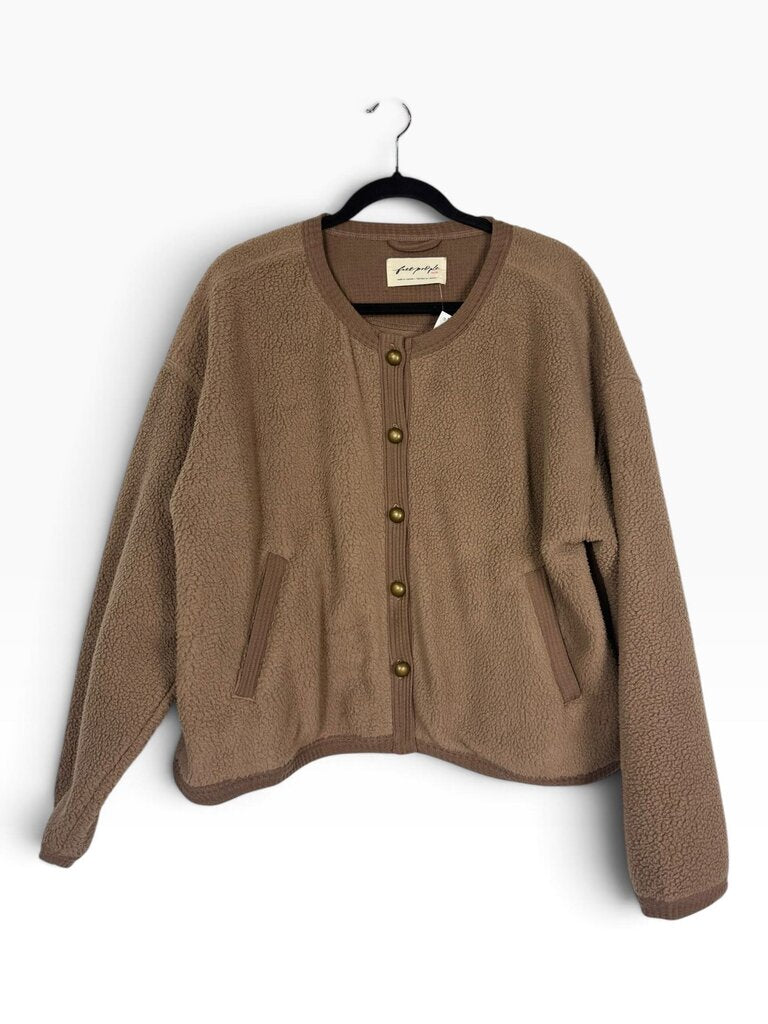 FREE PEOPLE FUZZY BUTTON JACKET