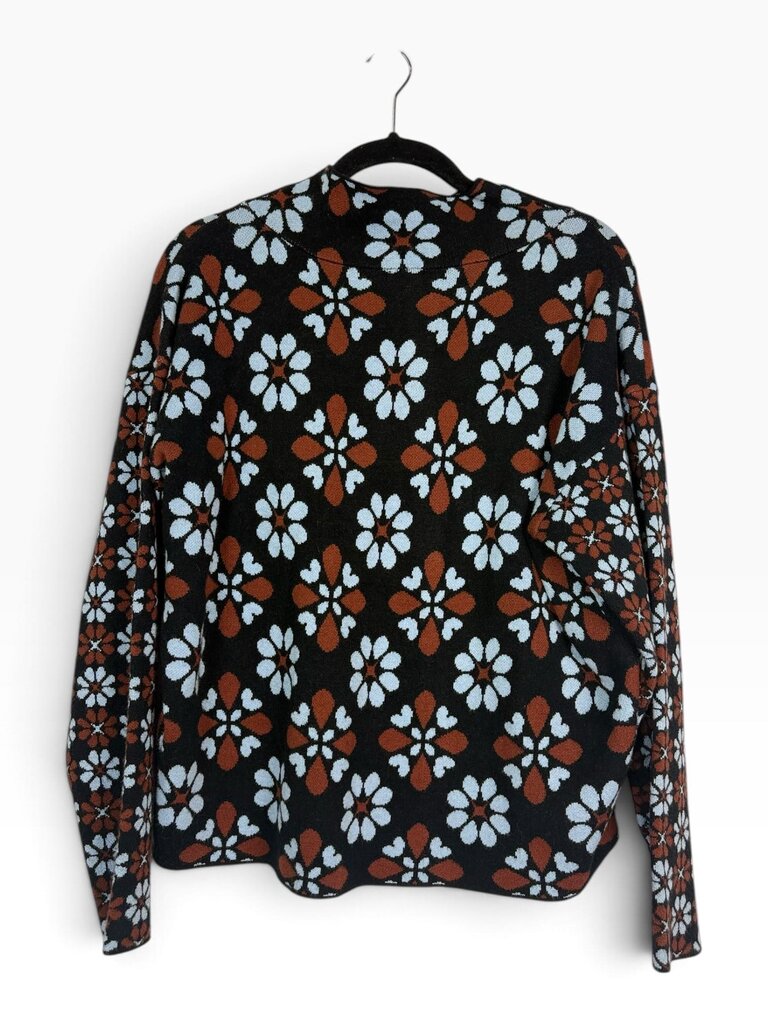 MAEVE FLORAL MOCK NECK SWEATER