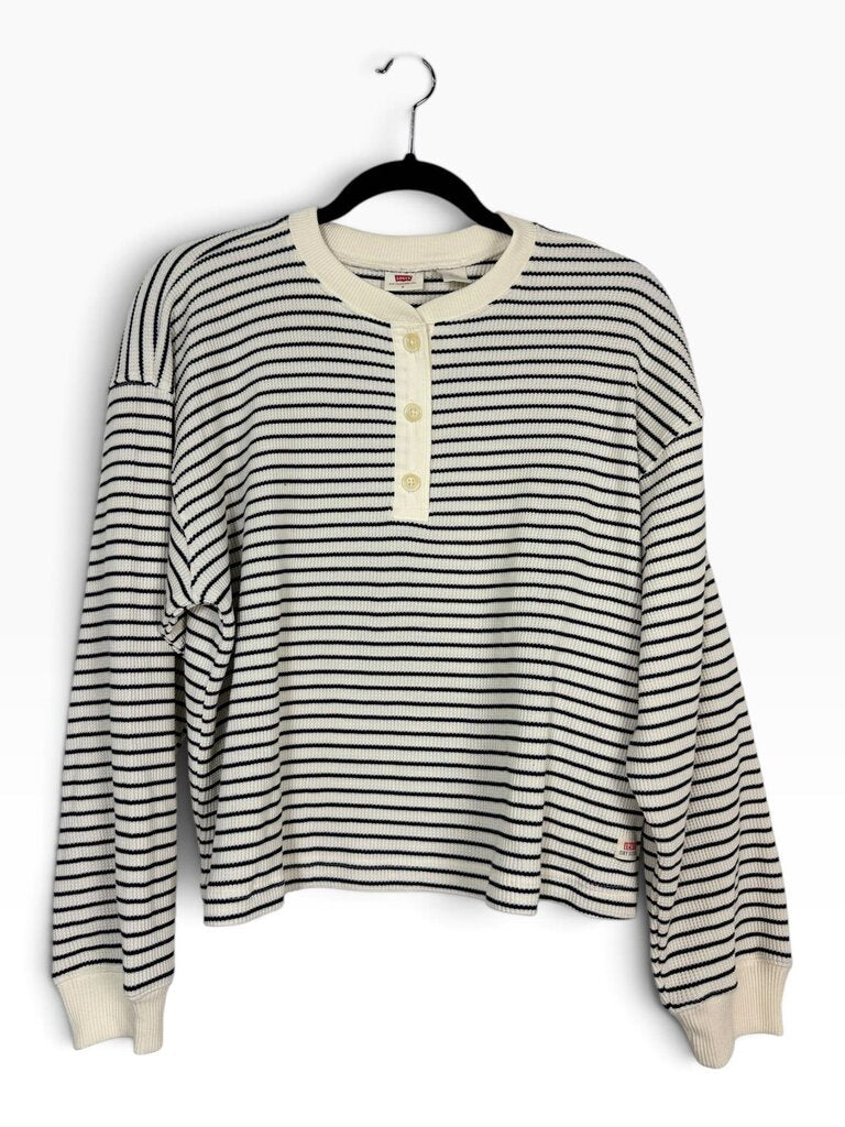 LEVI'S STRIPED HENLEY TOP