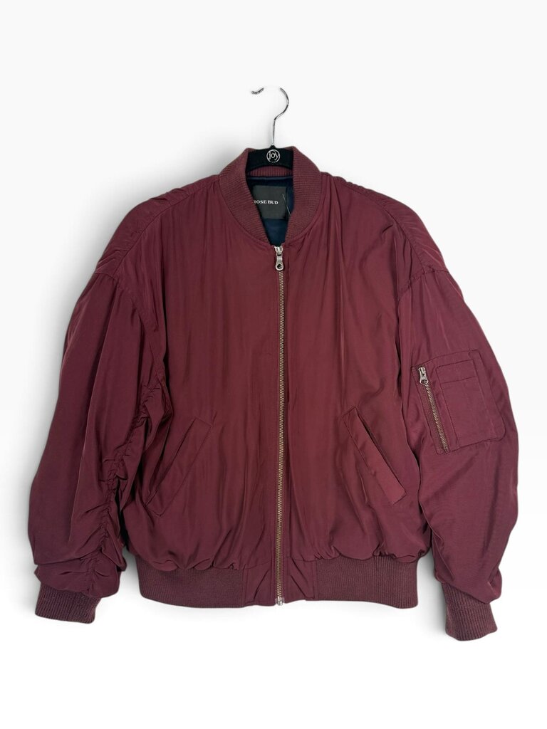 ROSE BUD NYLON BOMBER JACKET