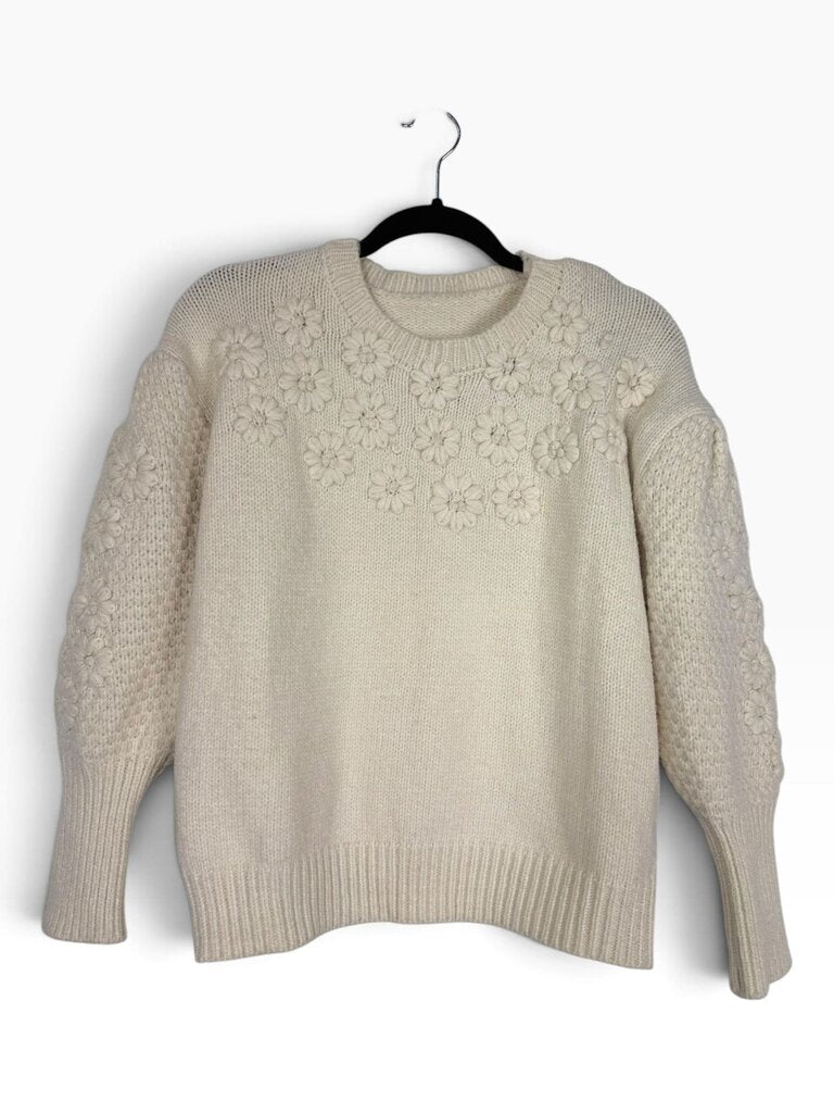 GRL FLORAL KNIT SWEATER