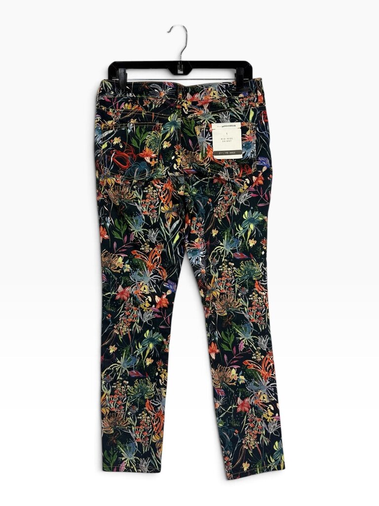 PILCRO MULTI COLOR FLORAL SKINNY JEANS
