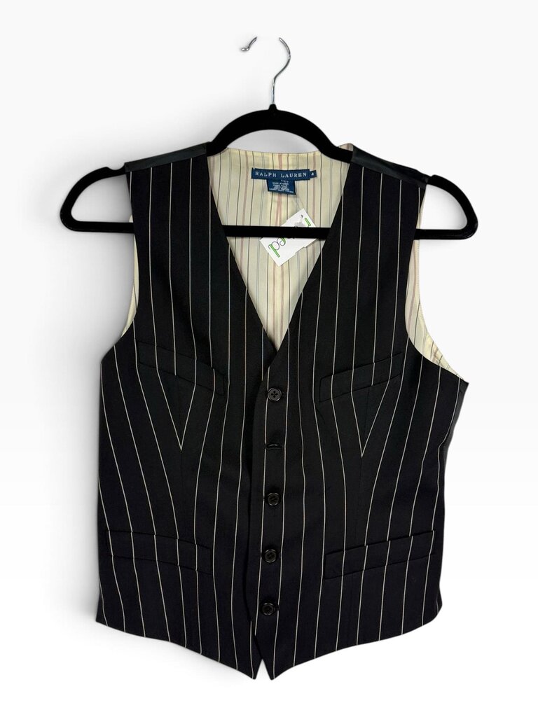 RALPH LAUREN BUTTON WOOL VEST