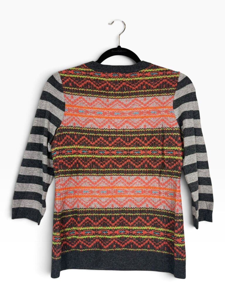 TABITHA WOOL & CASHMERE BLEND CHEVRON SWEATER