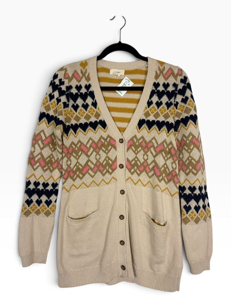 FIETSVOOR2 CHEVRON PRINT CARDIGAN