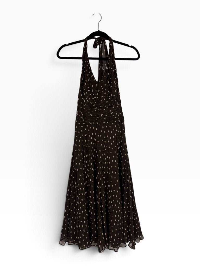 JONES NEW YORK POLKA DOT HALTER DRESS