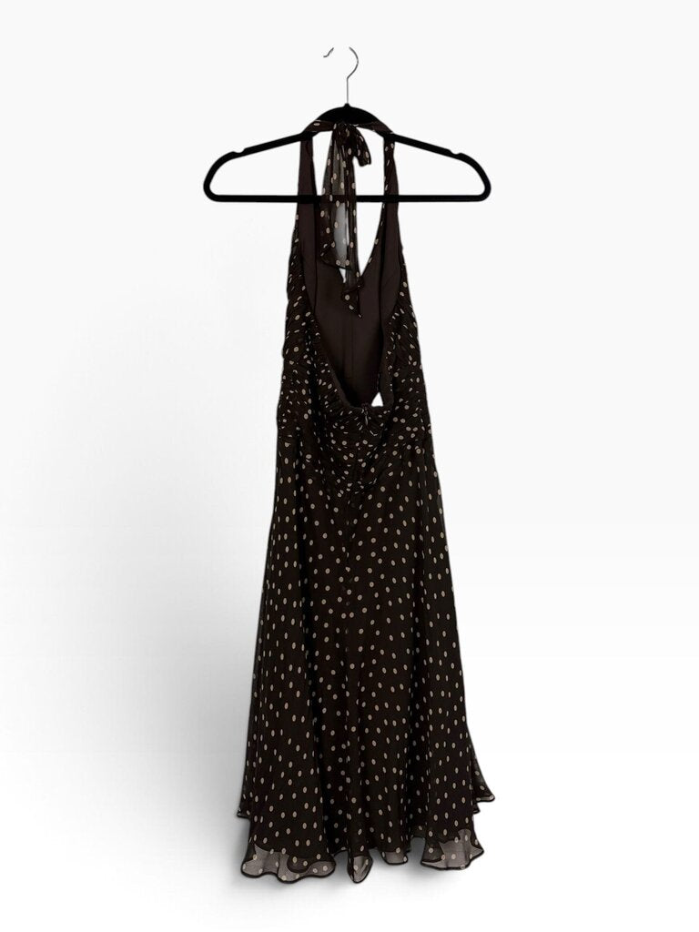 JONES NEW YORK POLKA DOT HALTER DRESS