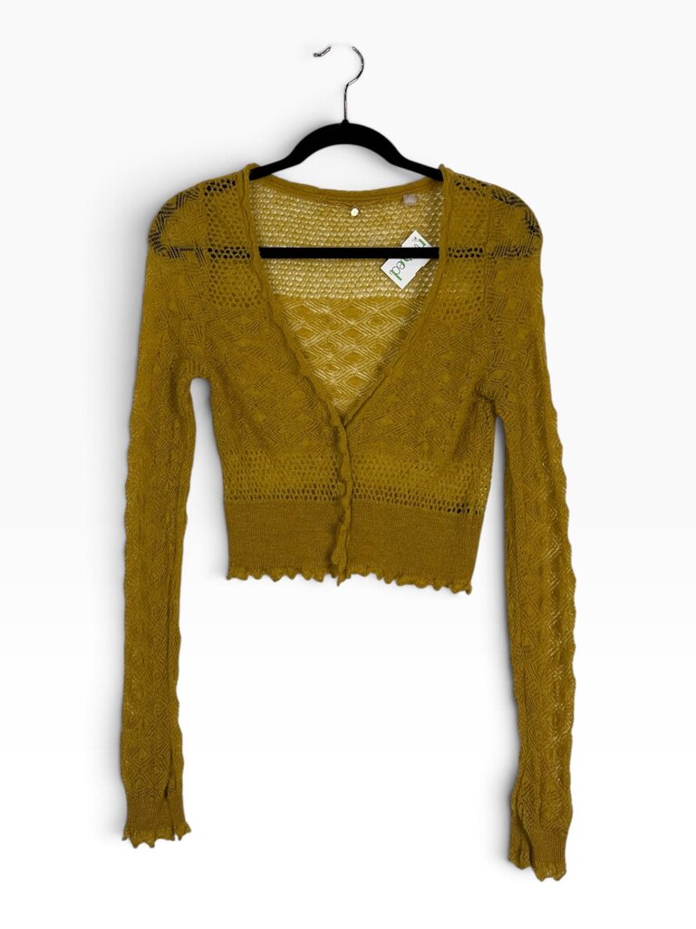 KNITTED & KNOTTED WOOL KNIT CARDIGAN