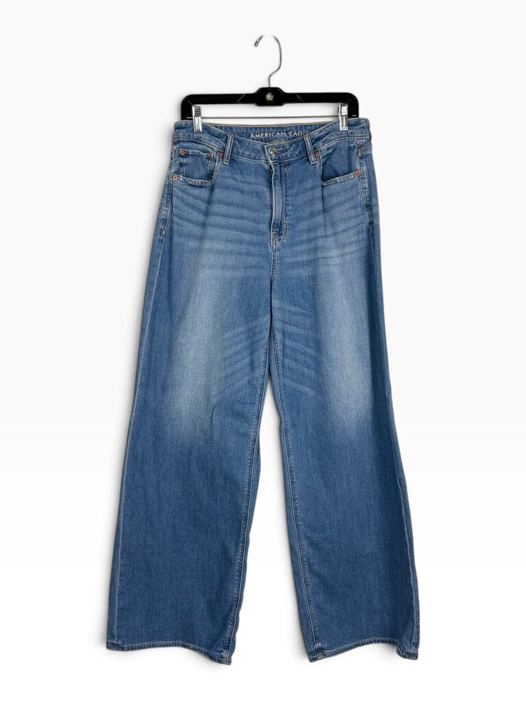 AMERICAN EAGLE "SUPER HIGH RISE BAGGY WIDE LEG" JEANS