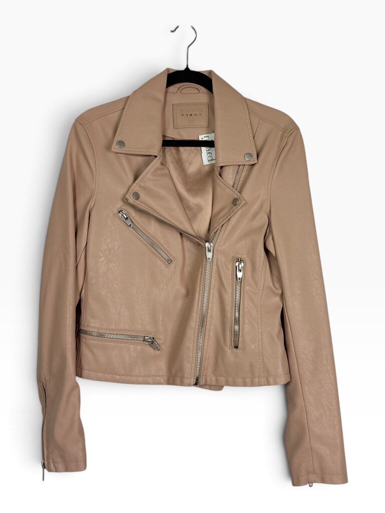 BLANC NYC FAUX LEATHER MOTO JACKET
