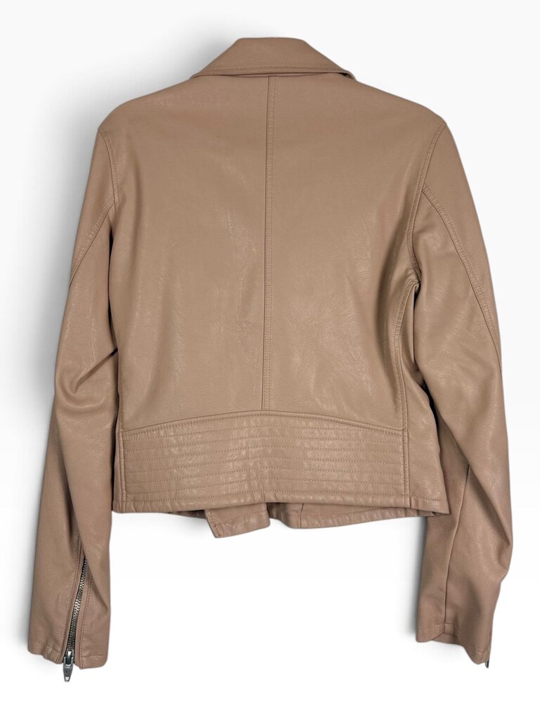 BLANC NYC FAUX LEATHER MOTO JACKET
