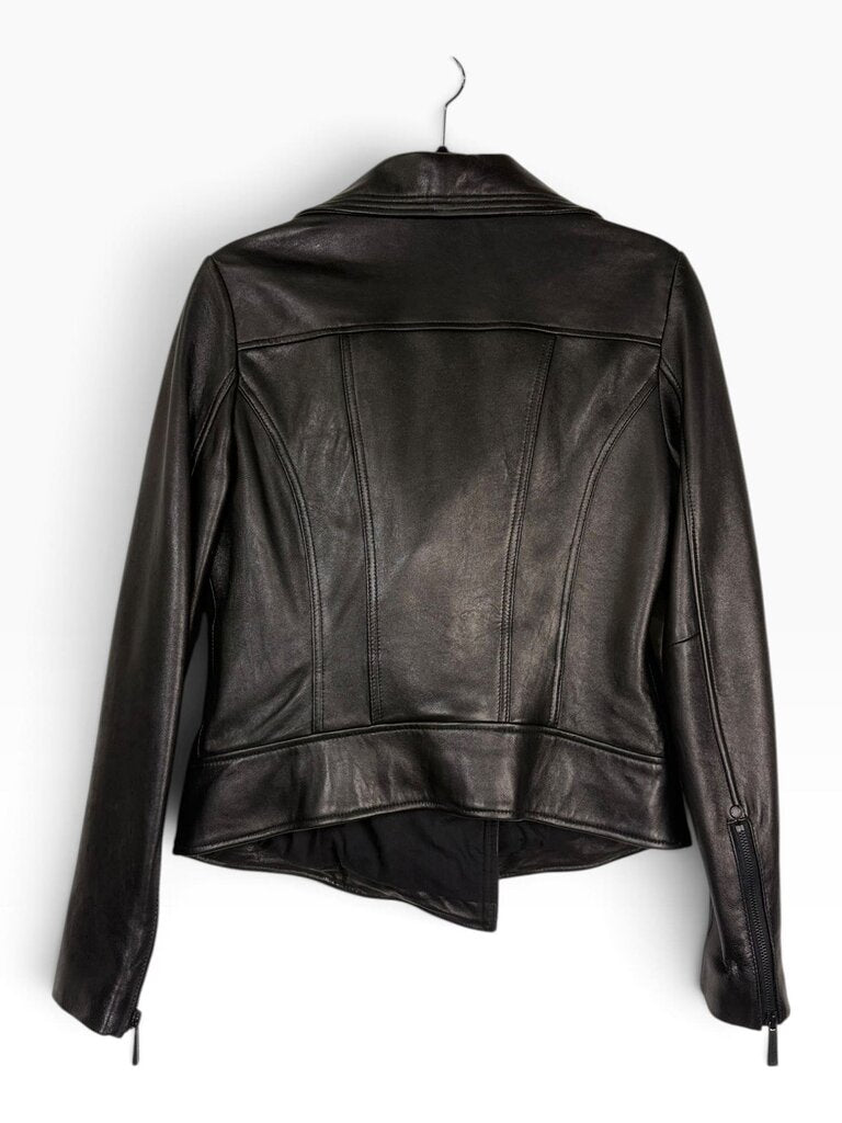 MICHAEL MICHAEL KORS 100% LEATHER MOTO JACKET