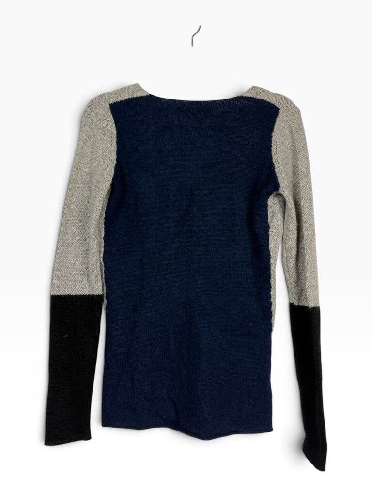 DIANE VON FURSTENBURG 100% WOOL COLOR BLOCK SWEATER