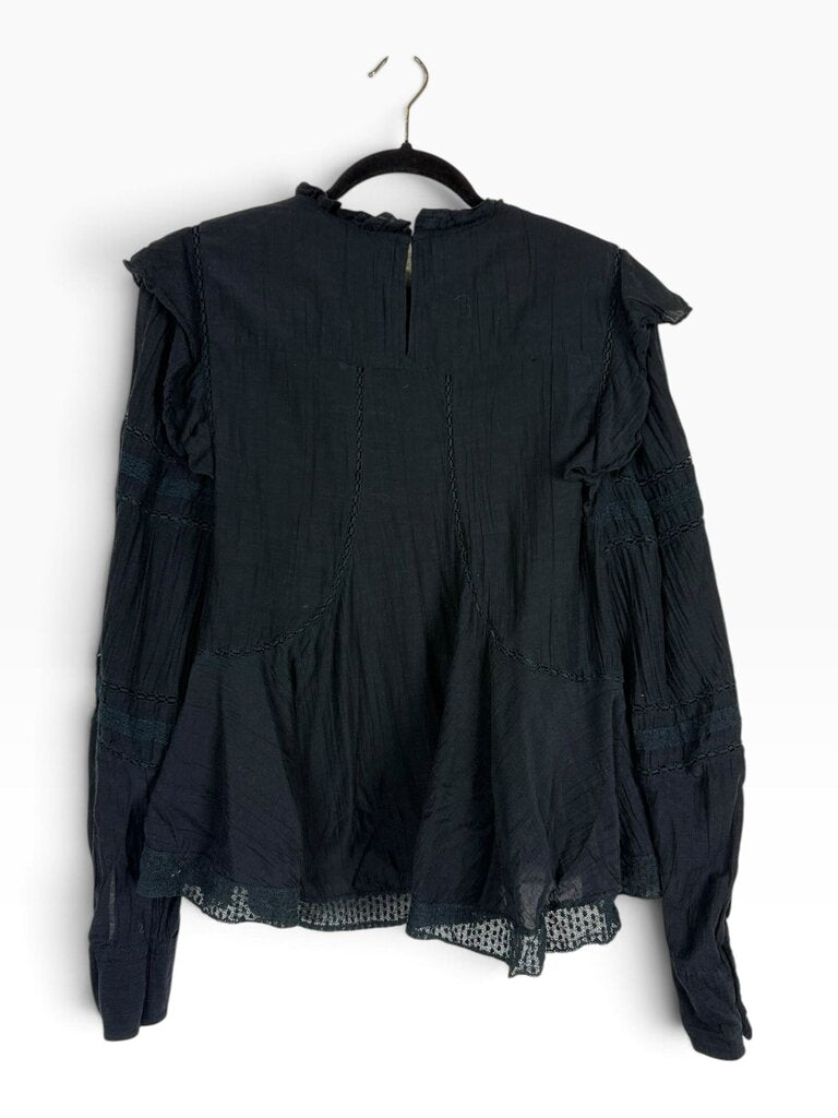 ISABEL ETOILE MARANT RUFFLE & LACE FLOWY BLOUSE