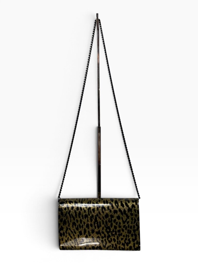 AUTHENTIC YSL CHEETAH PRINT WALLET ON A CHAIN BAG