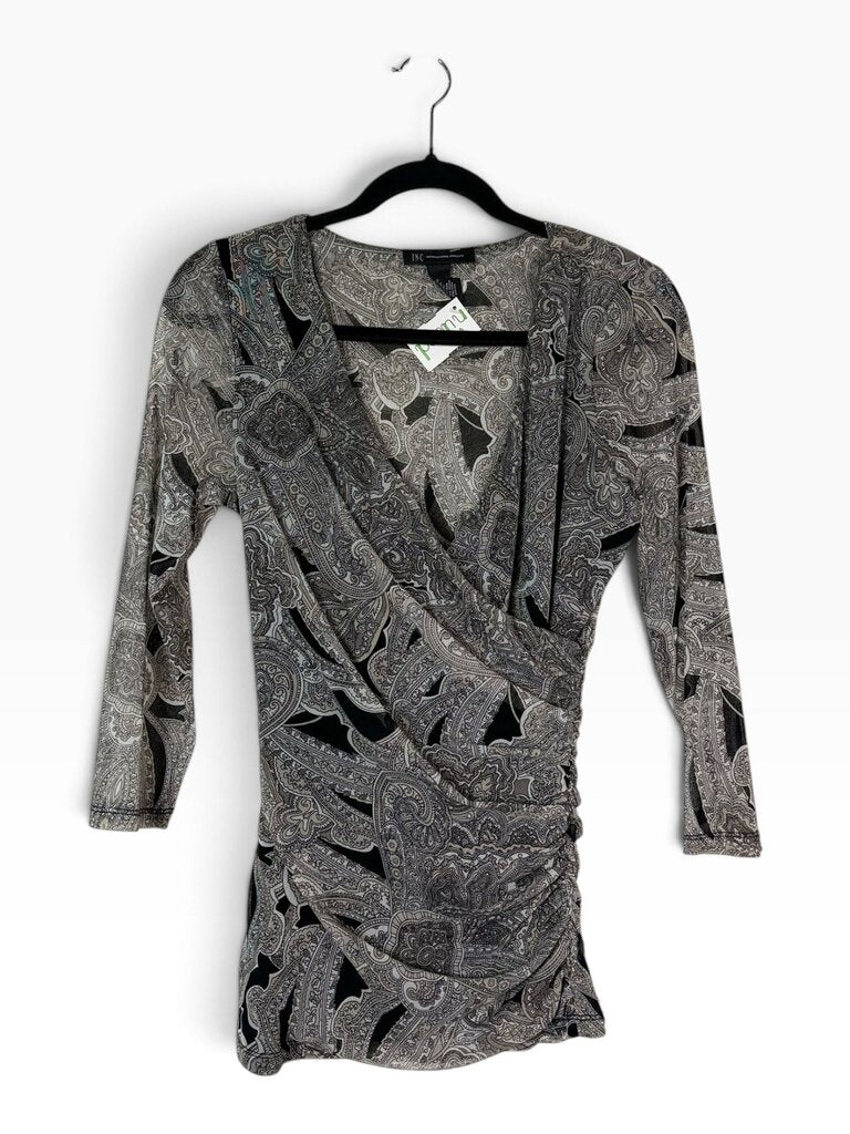 INC MESH PAISLEY PRINT TOP