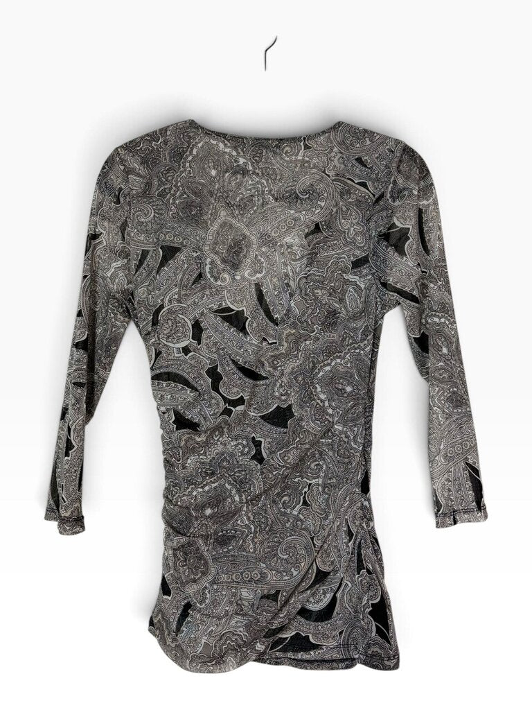 INC MESH PAISLEY PRINT TOP