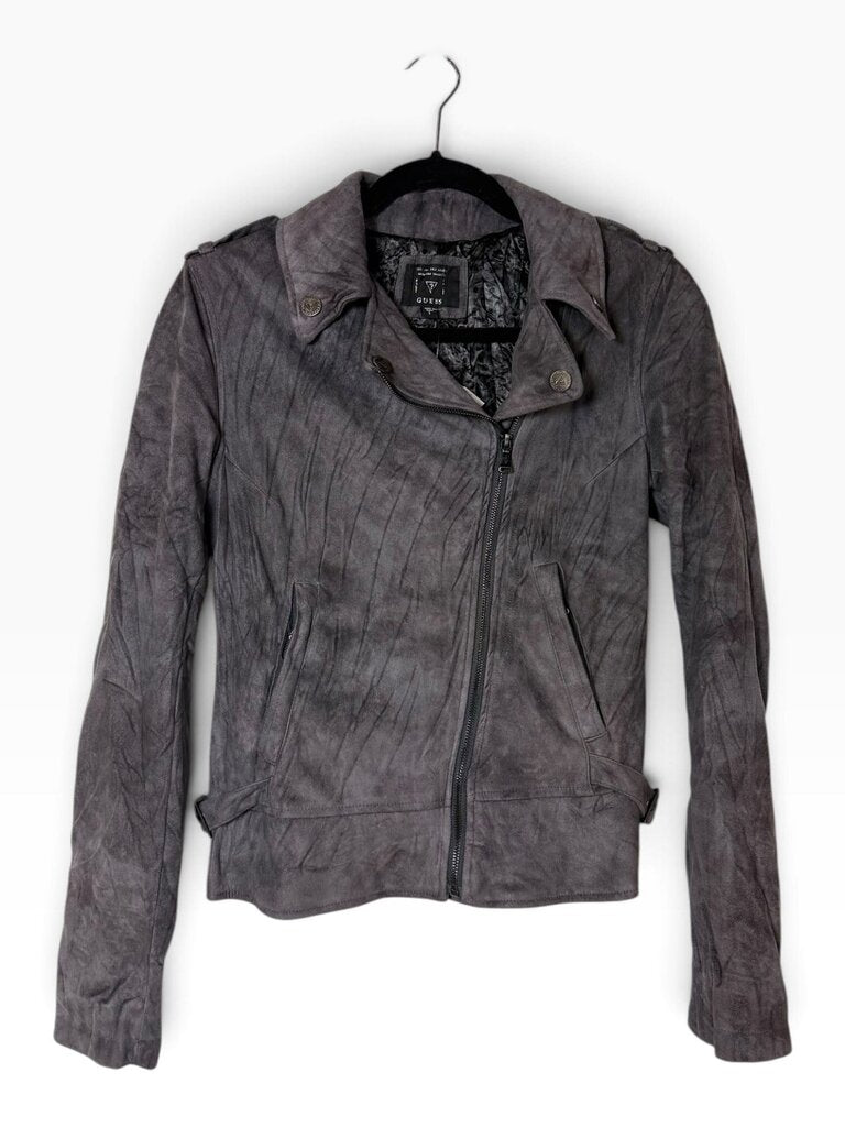 GUESS FAUX SUEDE MOTO JACKET