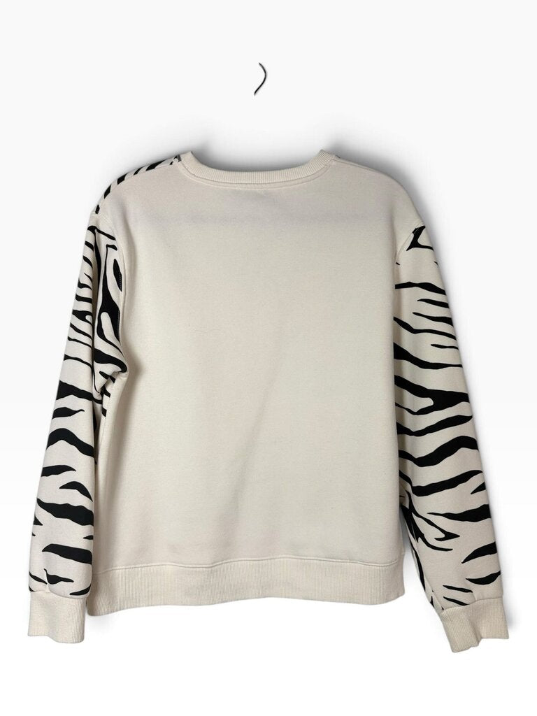 ZARA ZEBRA PRINT CREW SWEATER