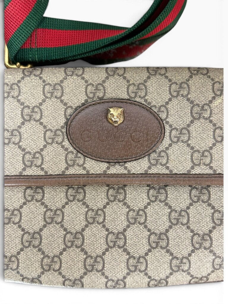 AUTHENTIC GUCCI SUPREME MONOGRAM NEO VINTAGE WEB BELT BAG