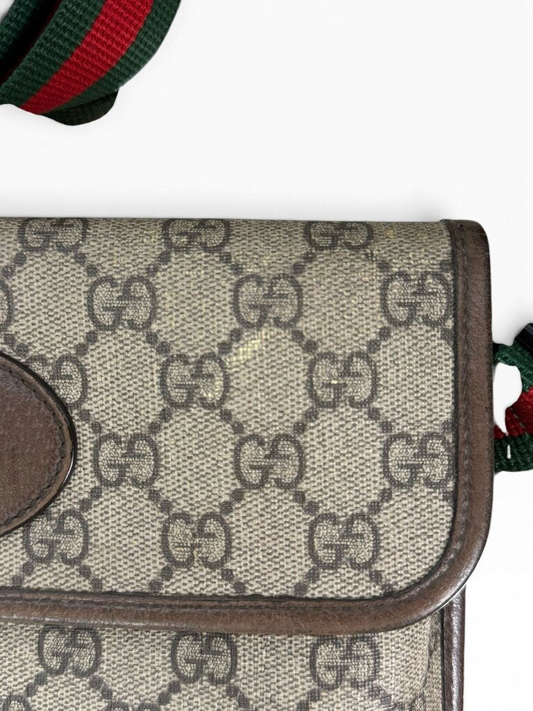 AUTHENTIC GUCCI SUPREME MONOGRAM NEO VINTAGE WEB BELT BAG
