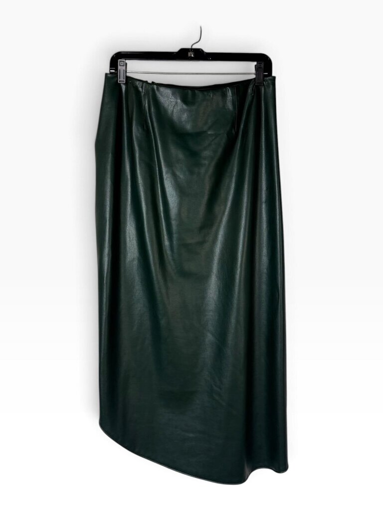 VERONICA BEARD RUCHED FAUX LEATHER SKIRT