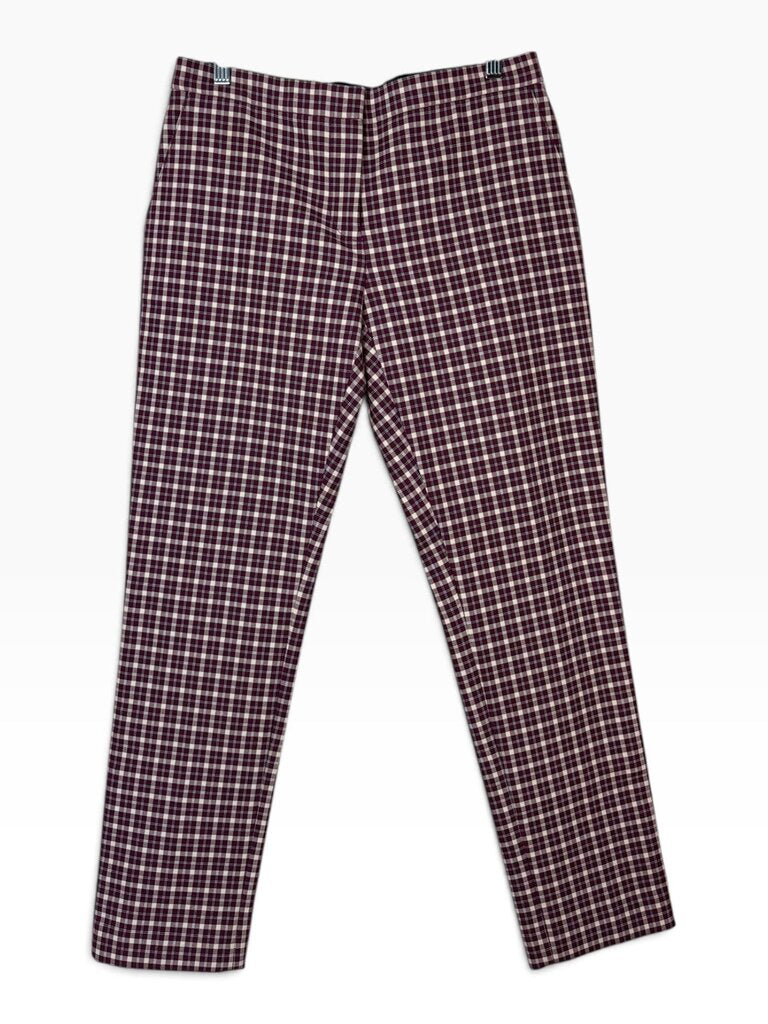 BURBERRY PLAID STRAIGHT LEG PANTS