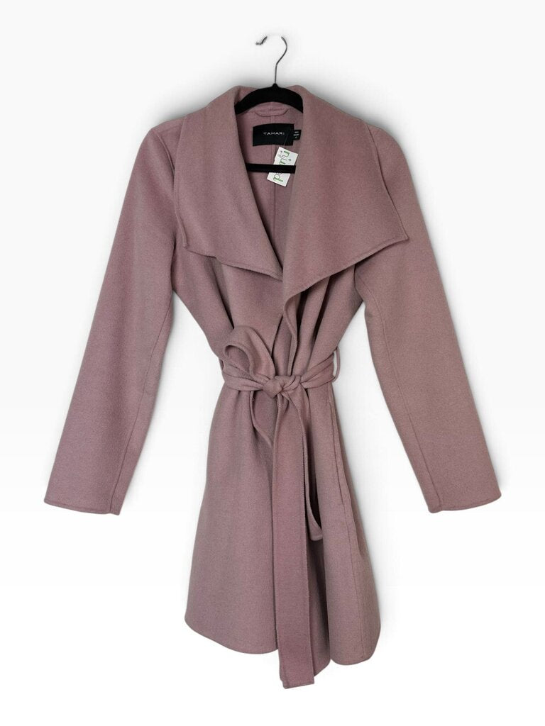TAHARI BELTED OPEN COAT
