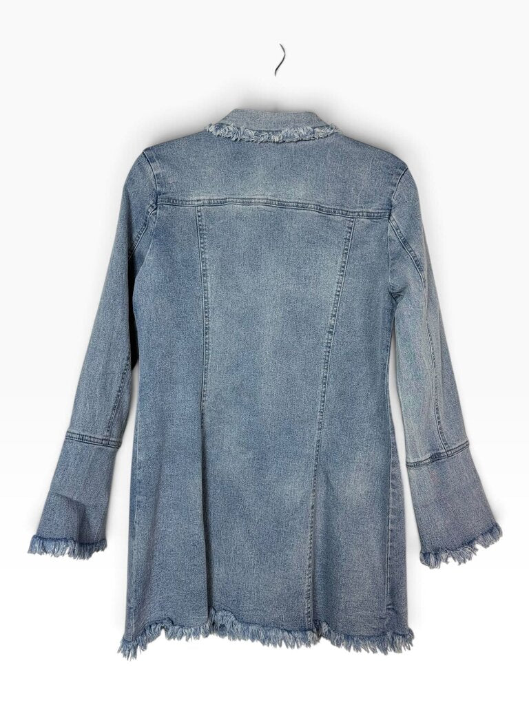 A.Z.I. FRAYED DENIM DRESS