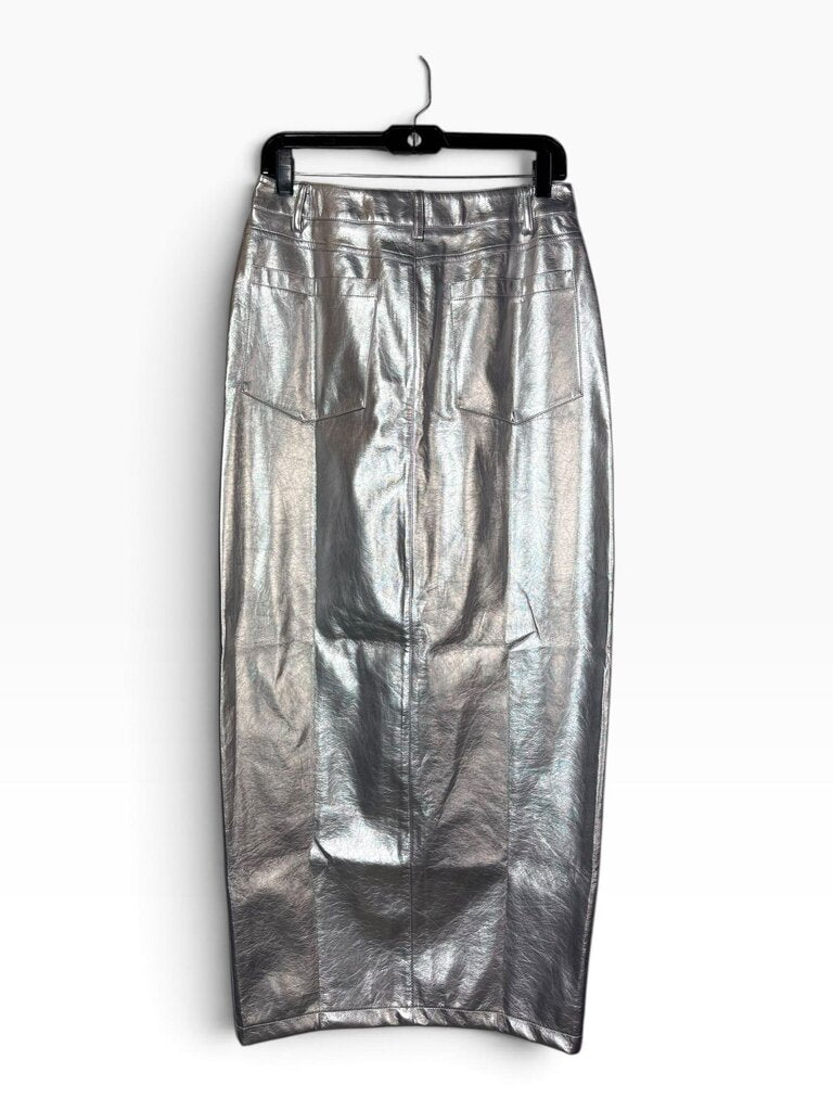 ASOS HIGH RISE METALLIC MAXI SHIRT