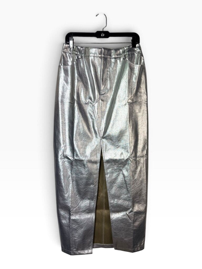 ASOS HIGH RISE METALLIC MAXI SHIRT