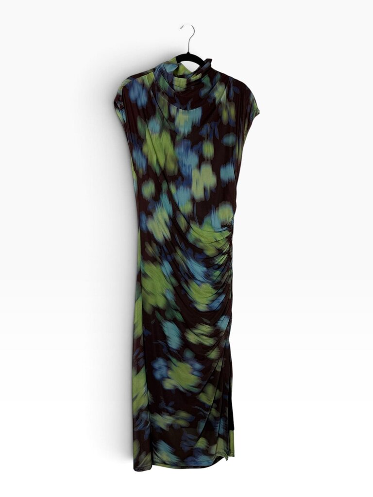 ANTHROPOLOGIE TIE DYE MESH MAXI DRESS