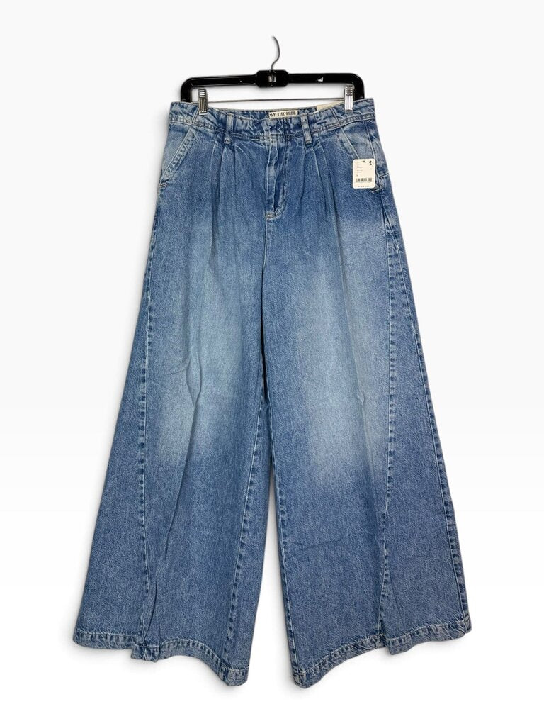 WE THE FREE PLEATED WIDE LEG JEANS