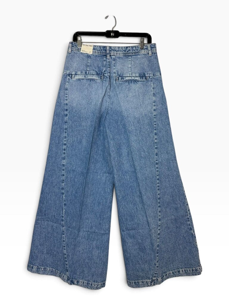 WE THE FREE PLEATED WIDE LEG JEANS
