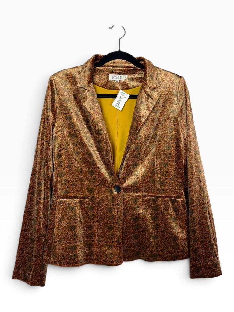 MOLLY BRACKEN VELVET FLORAL BLAZER