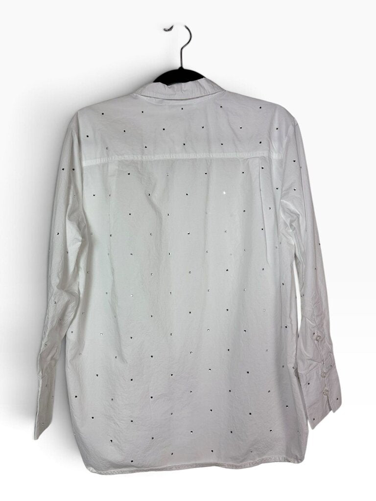 DKNY JEANS RHINESTONE BUTTON DOWN