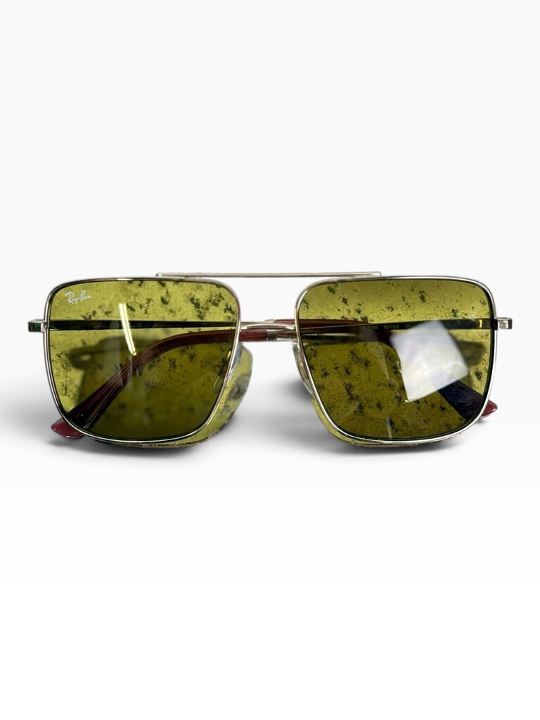 RAY BAN SQUARE LENSE AVIATOR SUNGLASSES
