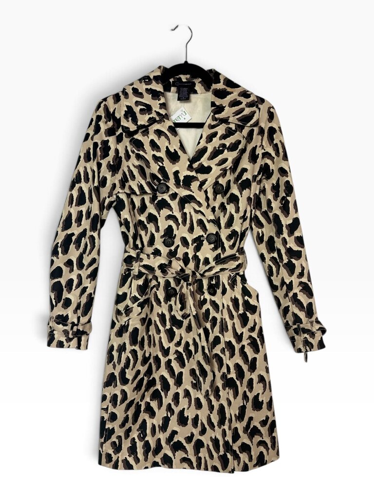 CONTEXT LEOPARD PRINT TRENCH COAT