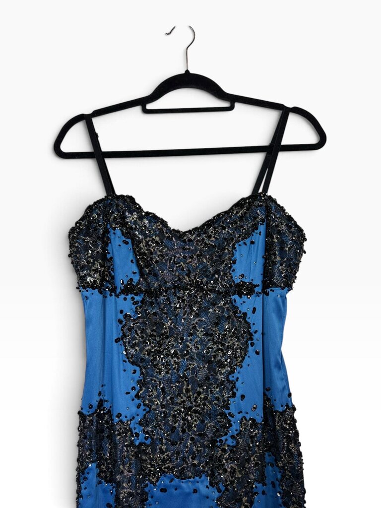 JULIAN JOYCE BEADED LACE FITTED DRESS